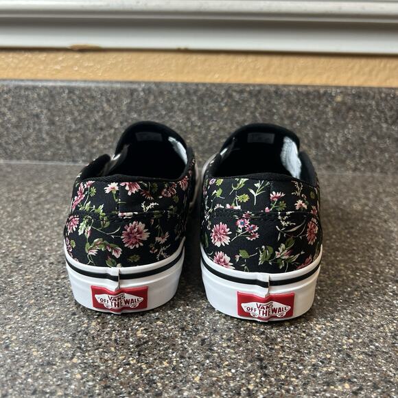 VANS Off The Wall Canvas Sneaker Shoes Womens Sz 8 Low Top Slip On Floral Casual - Picture 9 of 11